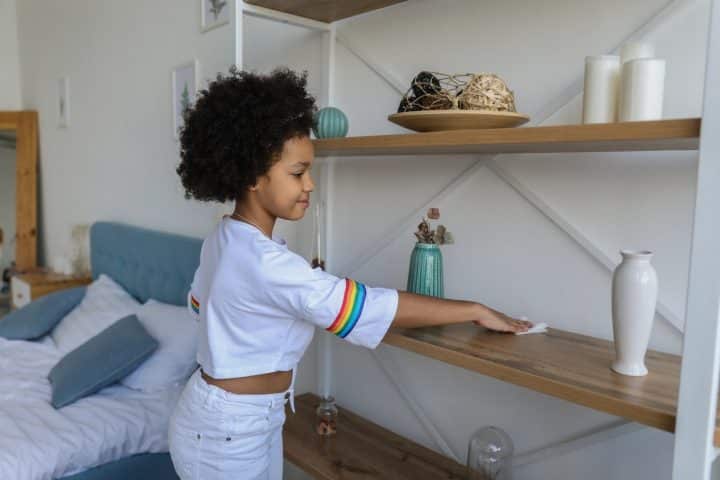 Decluttering and cleaning are good stress solutions.