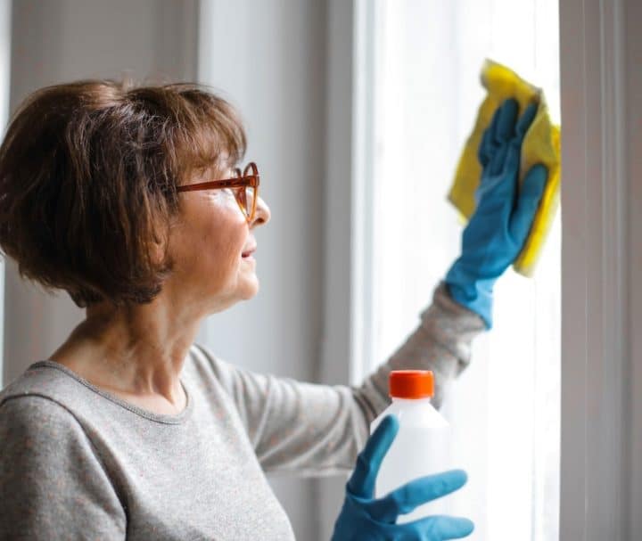 Use nail polish remover on carpet and to clean windows