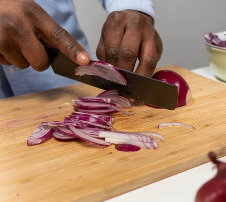 Learn how to cut an onion without tears